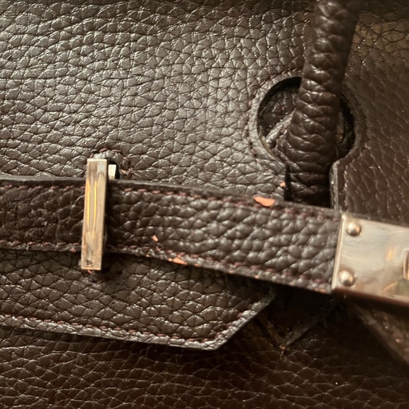 Older Birkin rep brown Togo 35 palladium with issues - Picture 3 of 9